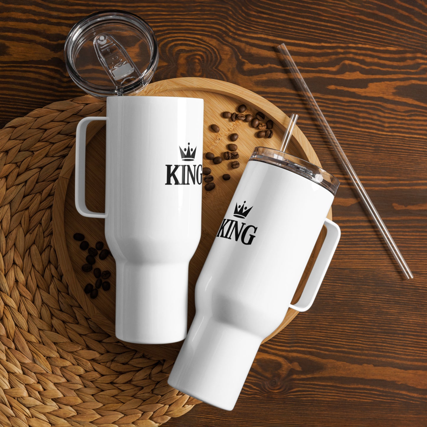 Travel mug with a handle (King)