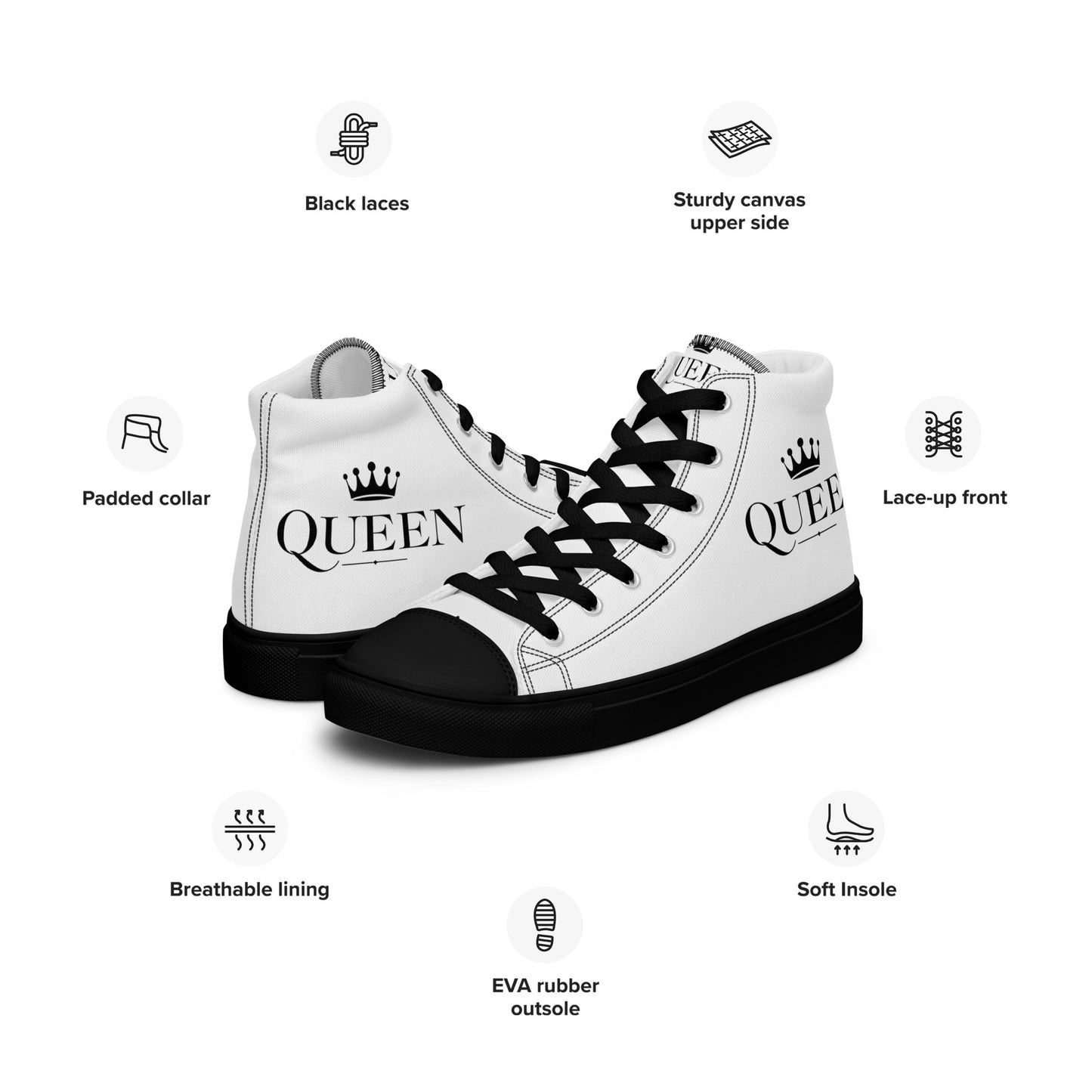 Women’s high top canvas shoes(Queen)
