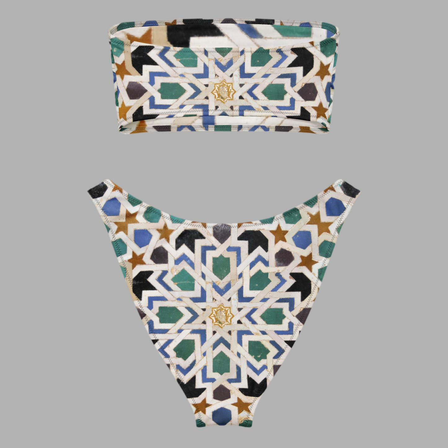 Recycled bandeau bikini (Moroccan style)