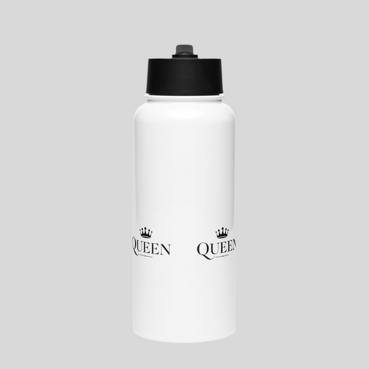 Stainless steel water bottle with a straw lid (Queen)