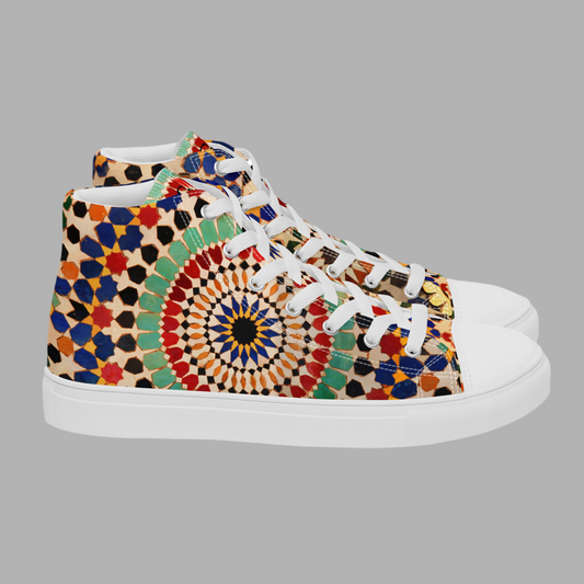 Women’s high top canvas shoes (Moroccan style)